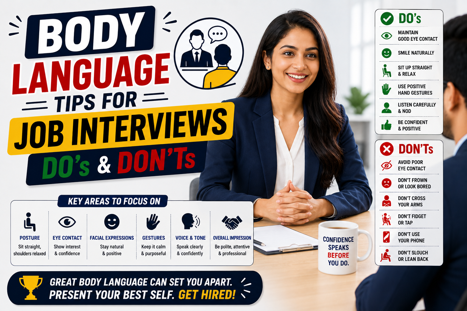 Body Language Tips for Job Interviews — Do's & Don'ts